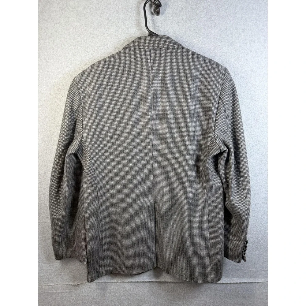Joe Namath Blazer‎ Mens 44R Gray Check Tweed Sport Coat Jacket Classic Signature